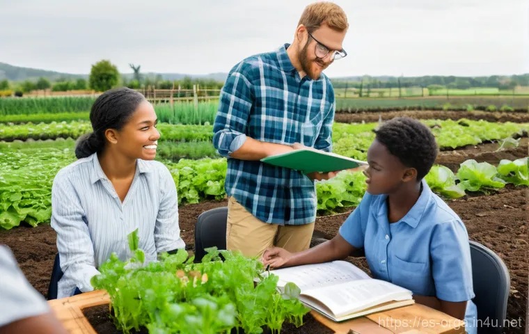 유기농업관리사 자격증 공부 일정표 - **Prompt:** A young, determined individual, dressed in practical, clean farming attire like overalls...
