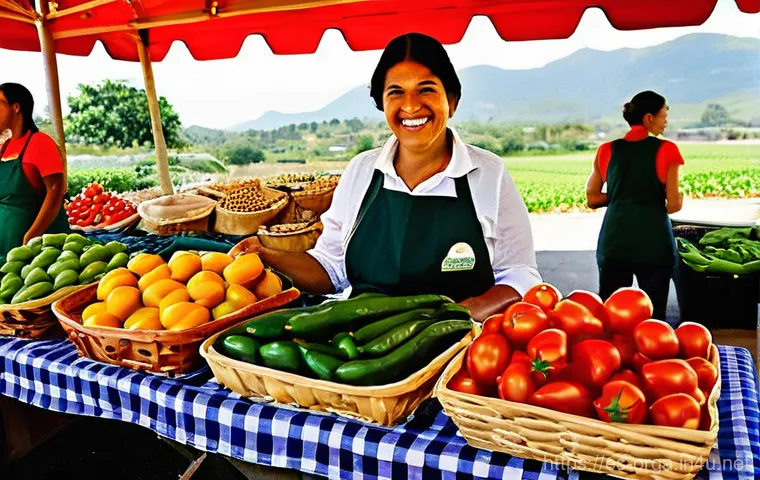 유기농업관리사와 농산물 마케팅 방법 - **Prompt 1: The Heart of the Organic Farm**
    "A wide, sun-drenched shot of a vibrant organic farm...