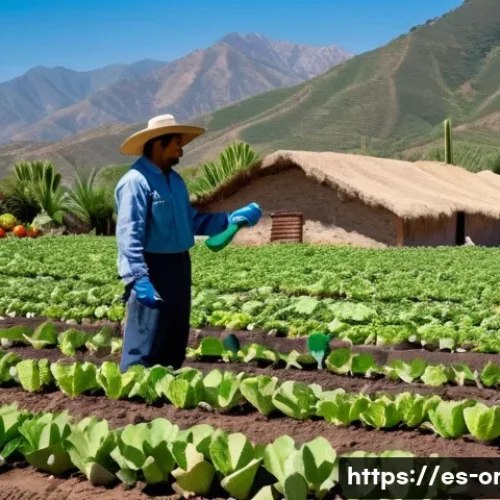 유기농업관리사 자격증의 전망 - A vibrant organic farm scene in a sunny rural Mexican landscape, showing a certified organic farm ma...