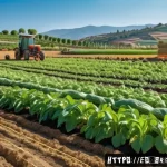 Home 18 유기농업관리사 필수 시험자료 다운로드 - A vibrant organic farm scene in Spain showing a diverse crop rotation field with colorful rows of ve...